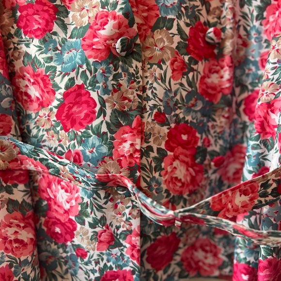 Vintage floral top long sleeve Demmans Classics 14/M - Picture 6 of 6